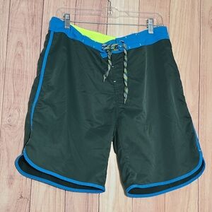 Kavu Men's Green & Blue 8"  Swim Board Shorts Size Medium